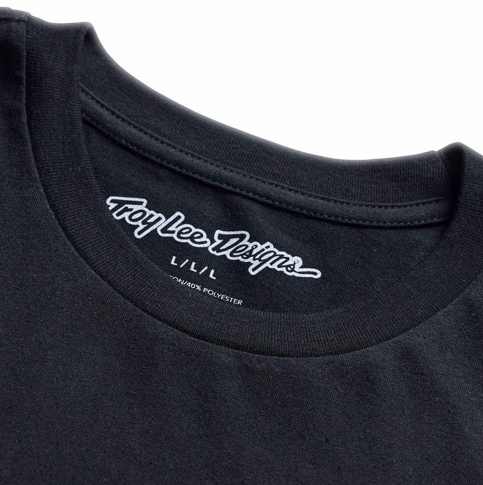 Troy Lee Designs Short Sleeve Tee Feather Black / Black DETAILS