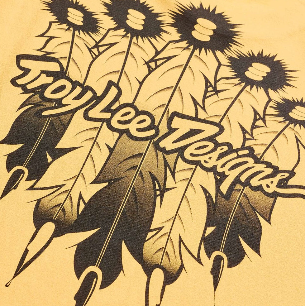 Troy Lee Designs Short Sleeve Tee Feather Bleached Melon DETAILS