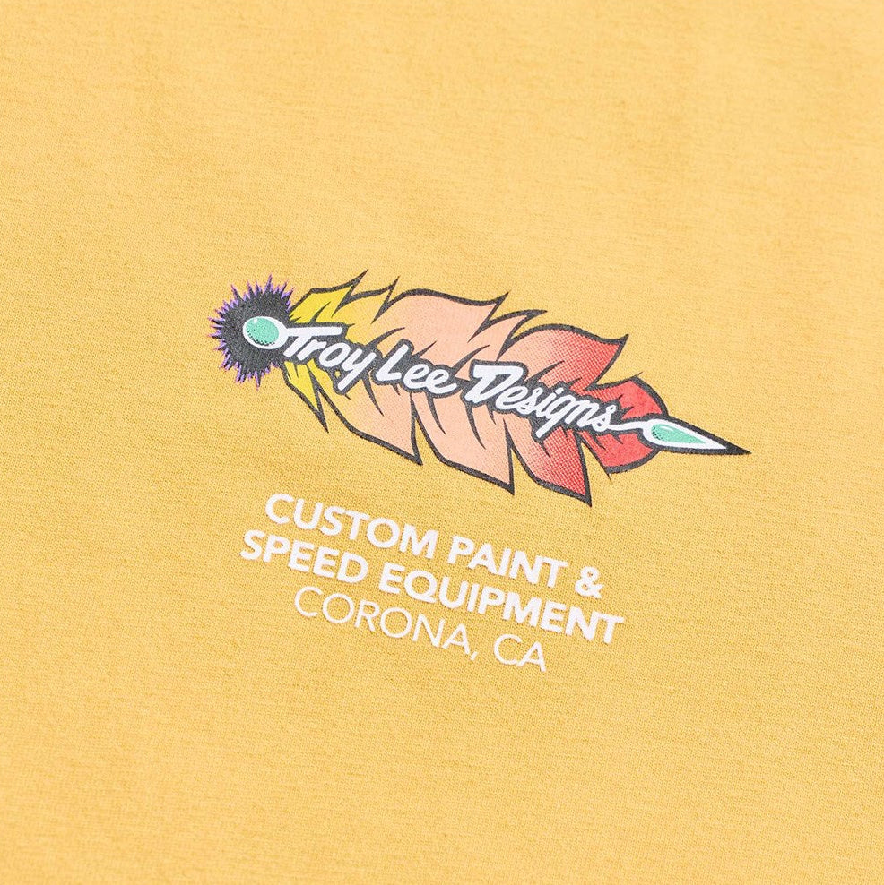 Troy Lee Designs Short Sleeve Tee Feather Bleached Melon DETAILS