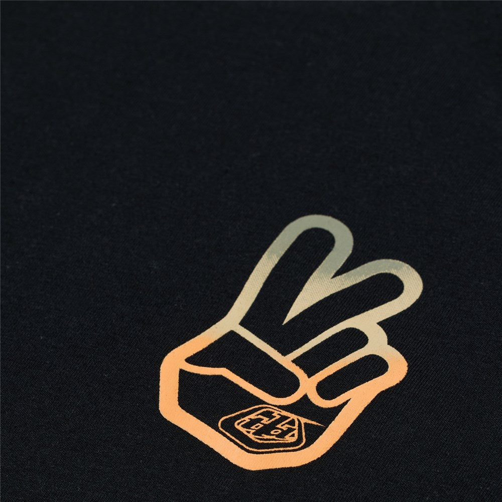Troy Lee Designs SHORT SLEEVE TEE PEACE OUT BLACK PRINT FOCUSED