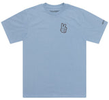 Troy Lee Designs SHORT SLEEVE TEE PEACE OUT SMOKE BLUE FRONT
