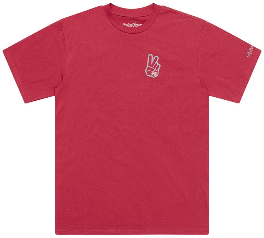 Troy Lee Designs SHORT SLEEVE TEE PEACE OUT FUCHSIA FRONT