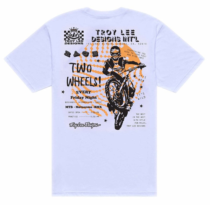Troy Lee Designs Short Sleeve Tee Friday Night White BACK