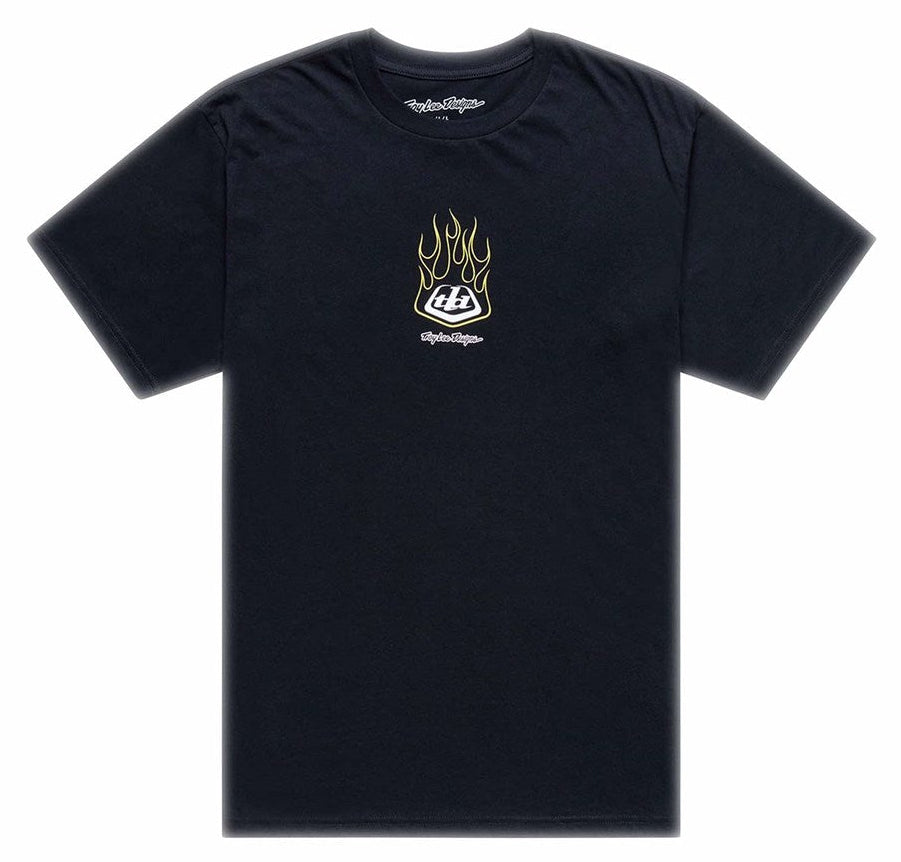 Troy Lee Designs Short Sleeve Tee Flame2 Black FRONT