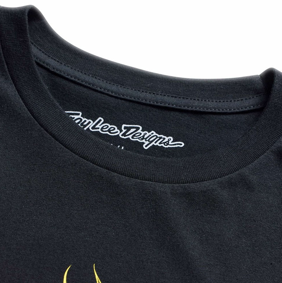 Troy Lee Designs Short Sleeve Tee Flame2 Black DETAILS