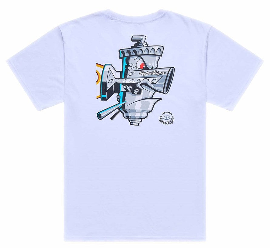 Troy Lee Designs Short Sleeve Tee Carb Club White BACK