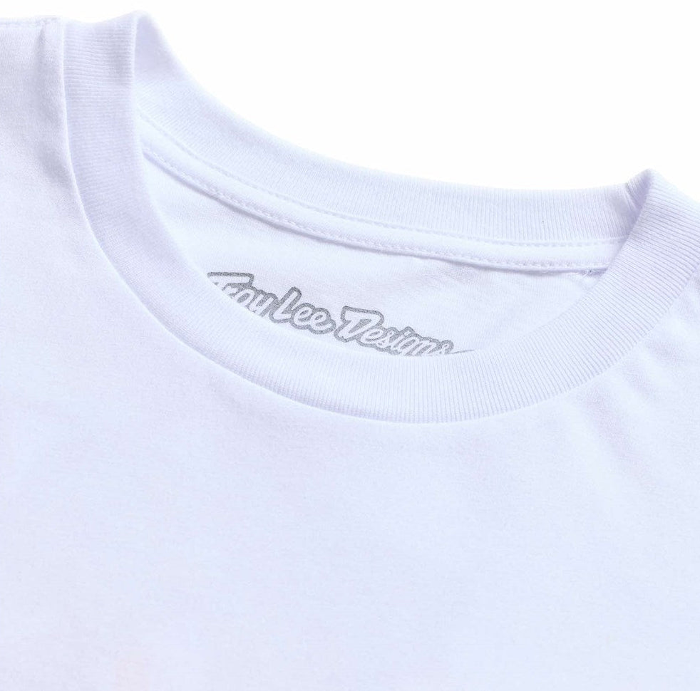 Troy Lee Designs Short Sleeve Tee Carb Club White DETAILS