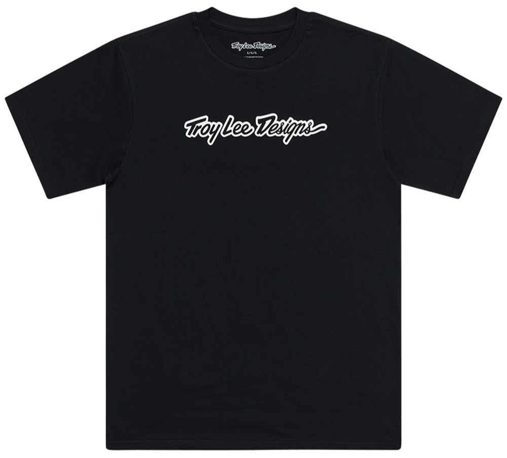 Troy Lee Designs SHORT SLEEVE TEE SIGNATURE BLACK FRONT
