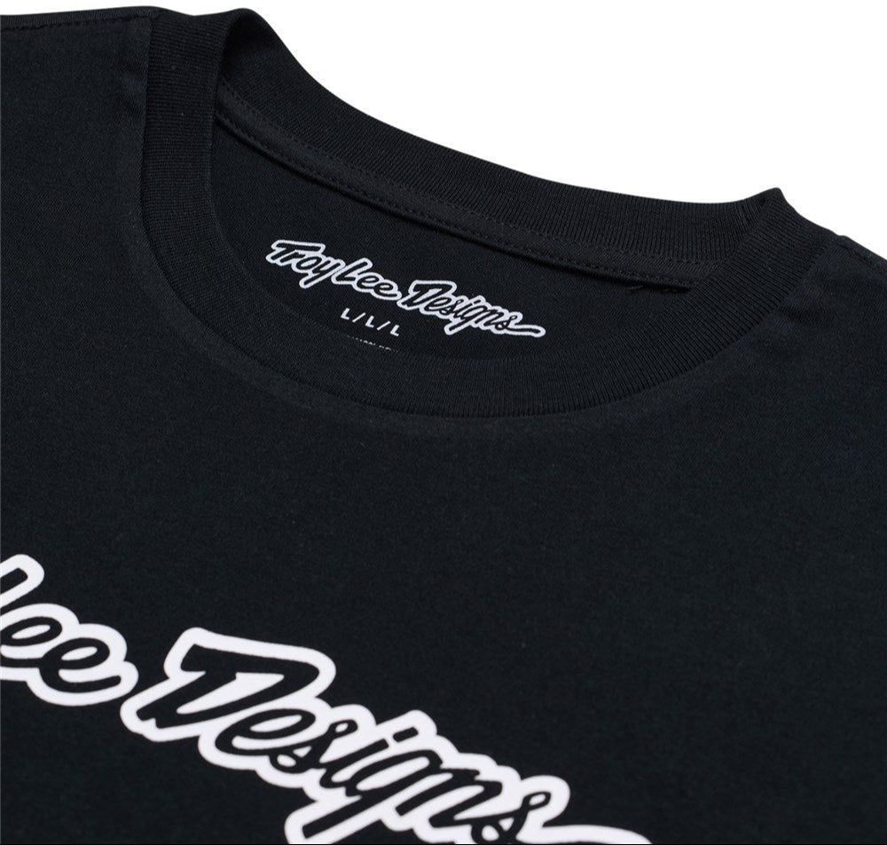 Troy Lee Designs SHORT SLEEVE TEE SIGNATURE BLACK DETAILS