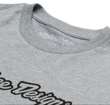 Troy Lee Designs SHORT SLEEVE TEE SIGNATURE GRAY HEATHER DETAILS