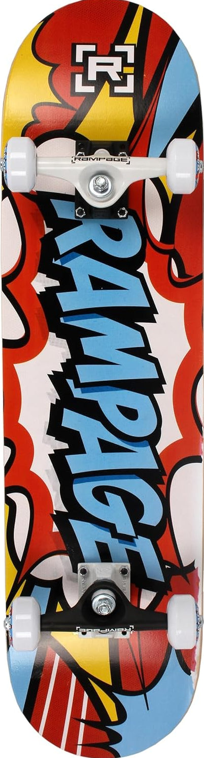RAMPAGE Comic Art Complete Skateboard - Blue 8