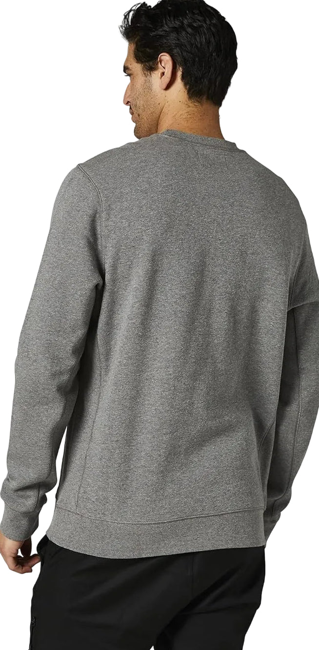Fox SHINBONE CREW FLEECE Heather Graphite BACK FACING MODEL