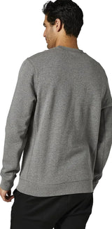 Fox SHINBONE CREW FLEECE Heather Graphite BACK FACING MODEL