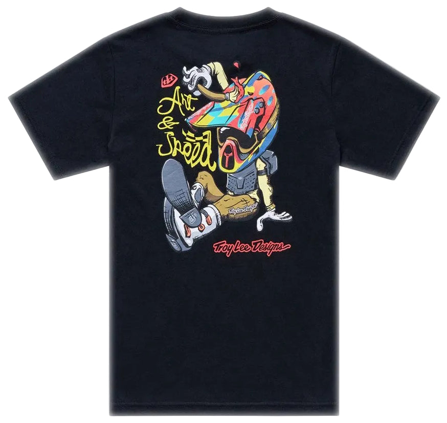 Troy Lee Designs Youth Short Sleeve Tee Heritage Black BACK