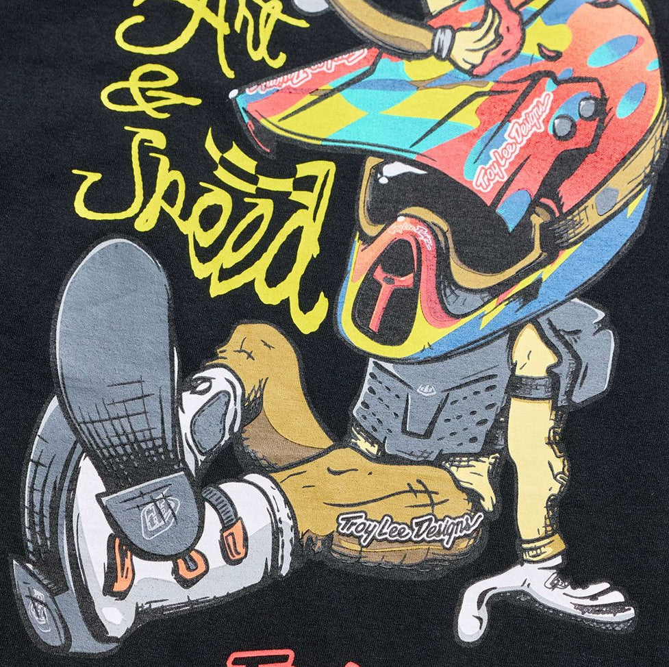 Troy Lee Designs Youth Short Sleeve Tee Heritage Black DETAILS