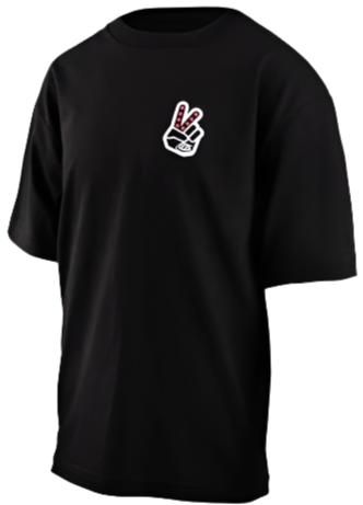 TLD PEACE OUT Youth TEE - BLACK FRONT