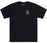 Troy Lee Designs YOUTH SHORT SLEEVE TEE PEACE OUT BLACK FRONT 