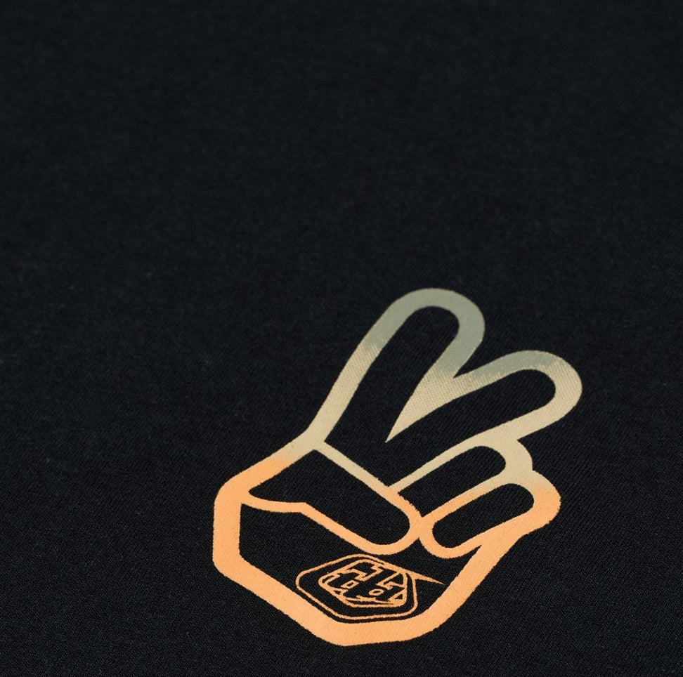 Troy Lee Designs YOUTH SHORT SLEEVE TEE PEACE OUT BLACK DETAILS