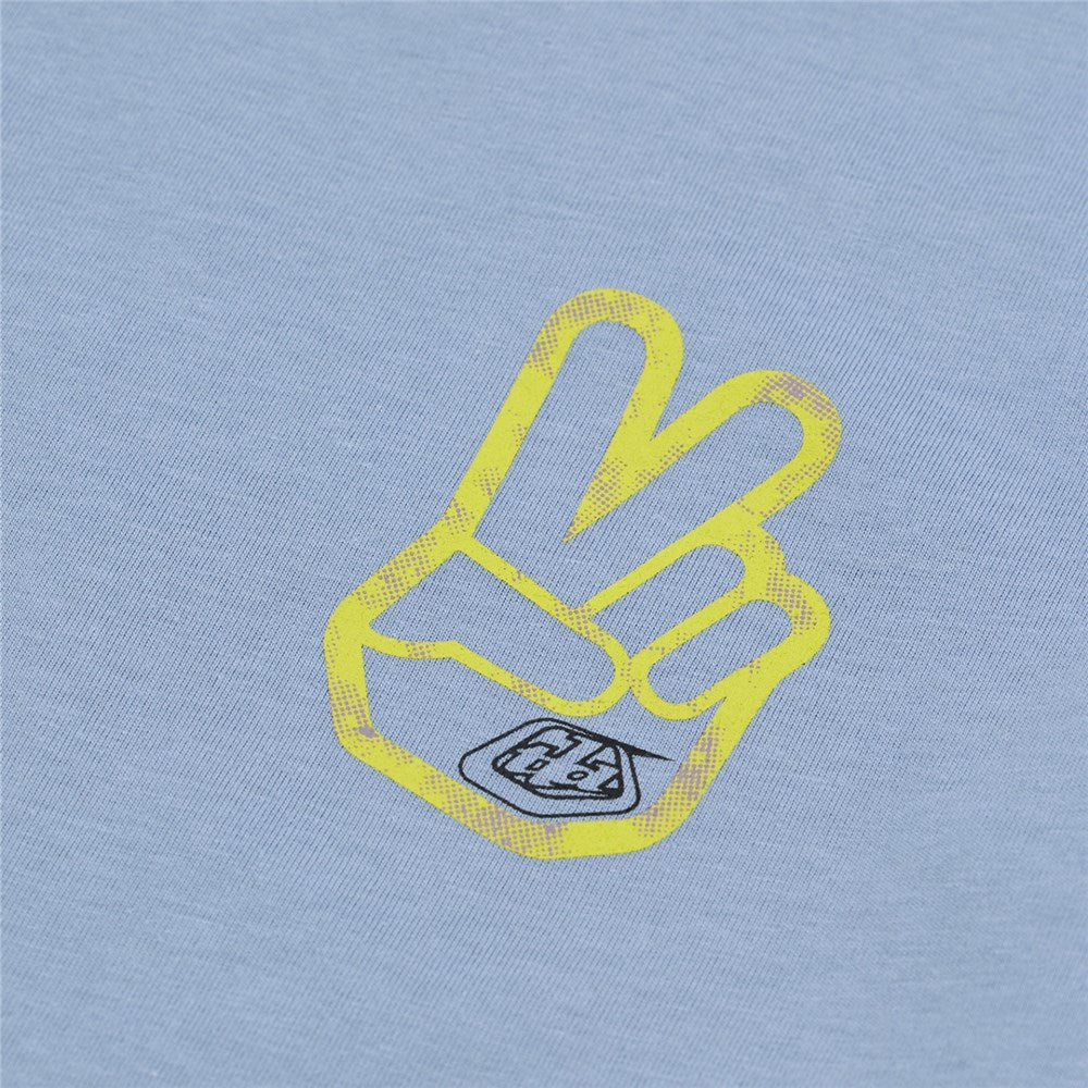 Troy Lee Designs YOUTH SHORT SLEEVE TEE PEACE OUT SMOKE BLUE PRINT FOCUSED