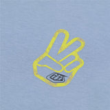Troy Lee Designs YOUTH SHORT SLEEVE TEE PEACE OUT SMOKE BLUE PRINT FOCUSED