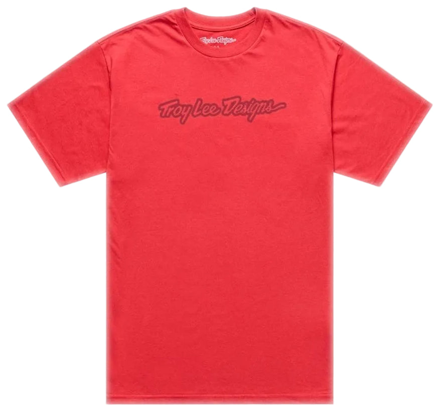 Troy Lee Designs Youth Short Sleeve Tee Signature Scarlet FRONT