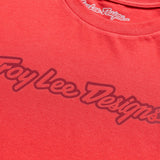 Troy Lee Designs Youth Short Sleeve Tee Signature Scarlet DETAILS