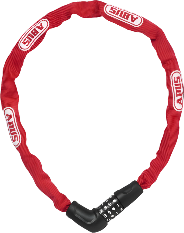 ABUS STEEL-O-CHAIN COMBO 5805 75CM x 5MM Red Chain Lock
