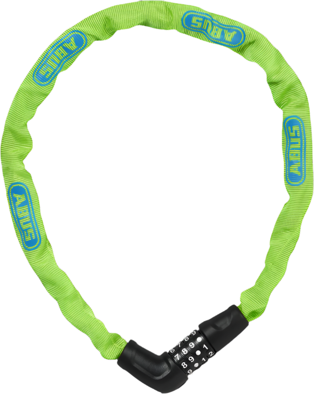 ABUS STEEL-O-CHAIN COMBO 5805 75CM X 5MM Lime Chain Lock