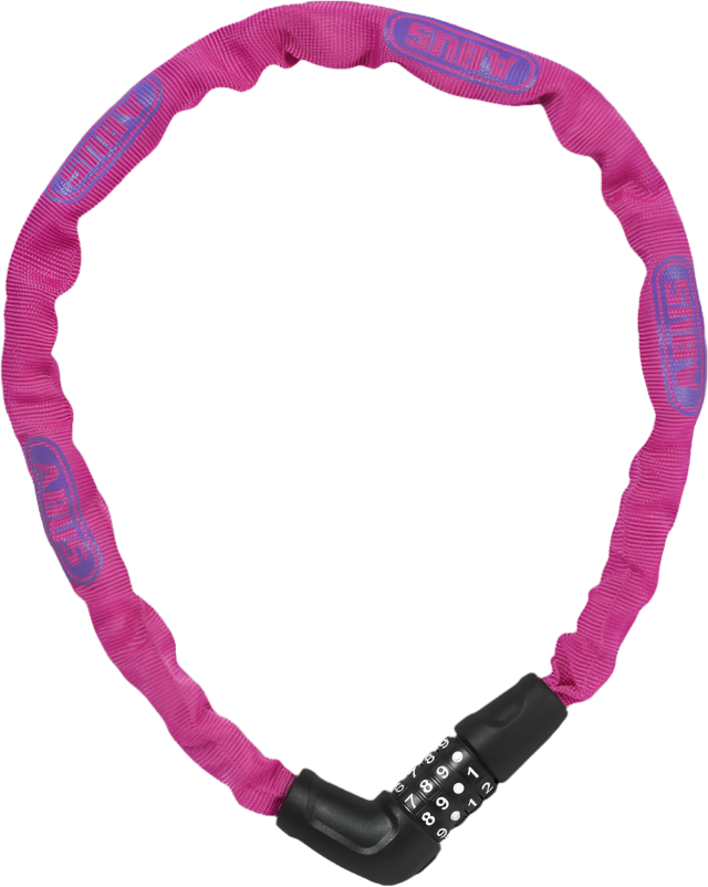 ABUS STEEL-O-CHAIN COMBO 5805 75CM X 5MM Pink Chain Lock