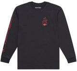 Troy Lee Designs LONG SLEEVE TEE TORCHED CARBON FRONT