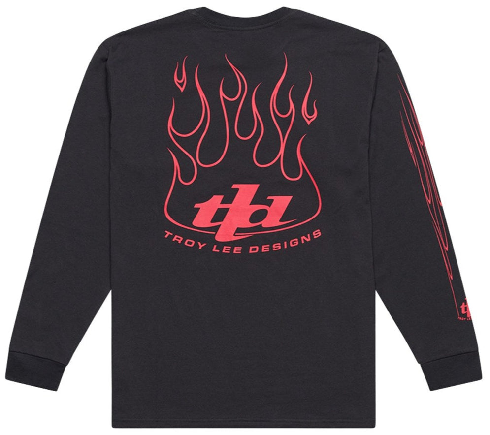 Troy Lee Designs LONG SLEEVE TEE TORCHED CARBON BACK