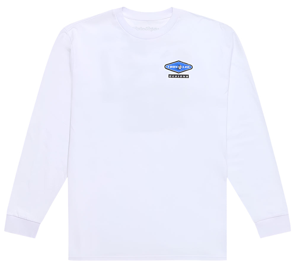 Troy Lee Designs LONG SLEEVE TEE OVERLOAD WHITE FRONT