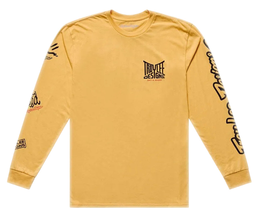 Troy Lee Designs Long Sleeve Tee Handlebar Bleached Melon FRONT