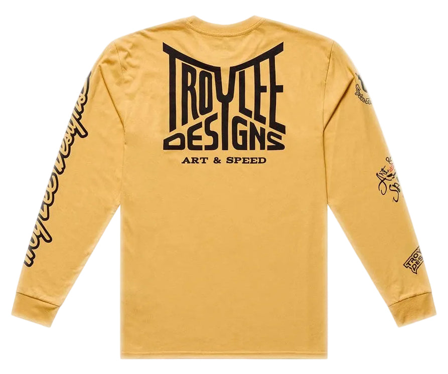 Troy Lee Designs Long Sleeve Tee Handlebar Bleached Melon BACK