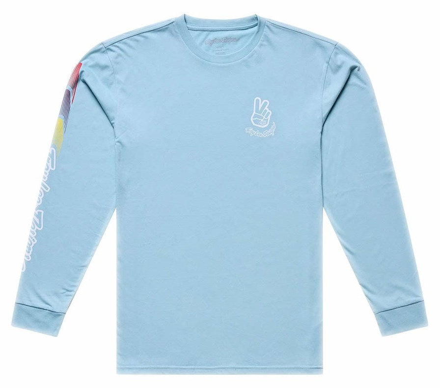 Troy Lee Designs Long Sleeve Tee Deuces Dawn Blue FRONT