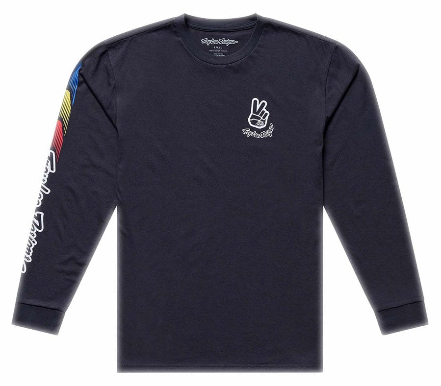 Troy Lee Designs Flame2 Long Sleeve Tee Carbon FRONT