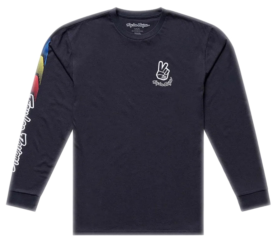 Troy Lee Designs Long Sleeve Tee Deuces Carbon FRONT