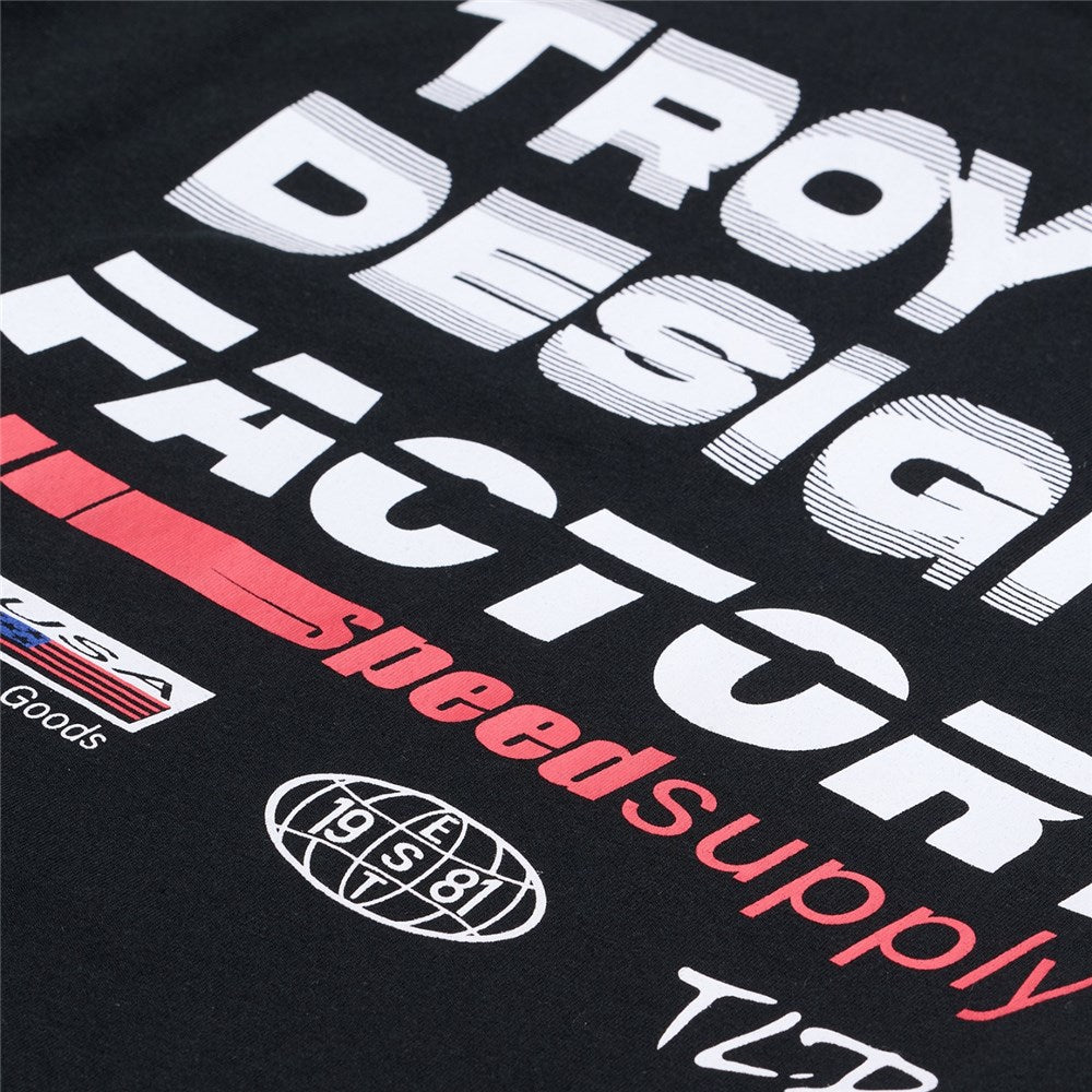 Troy Lee Designs LONG SLEEVE TEE FACTORY BLACK PRINT