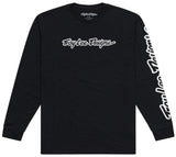 Troy Lee Designs LONG SLEEVE TEE SIGNATURE BLACK FRONT