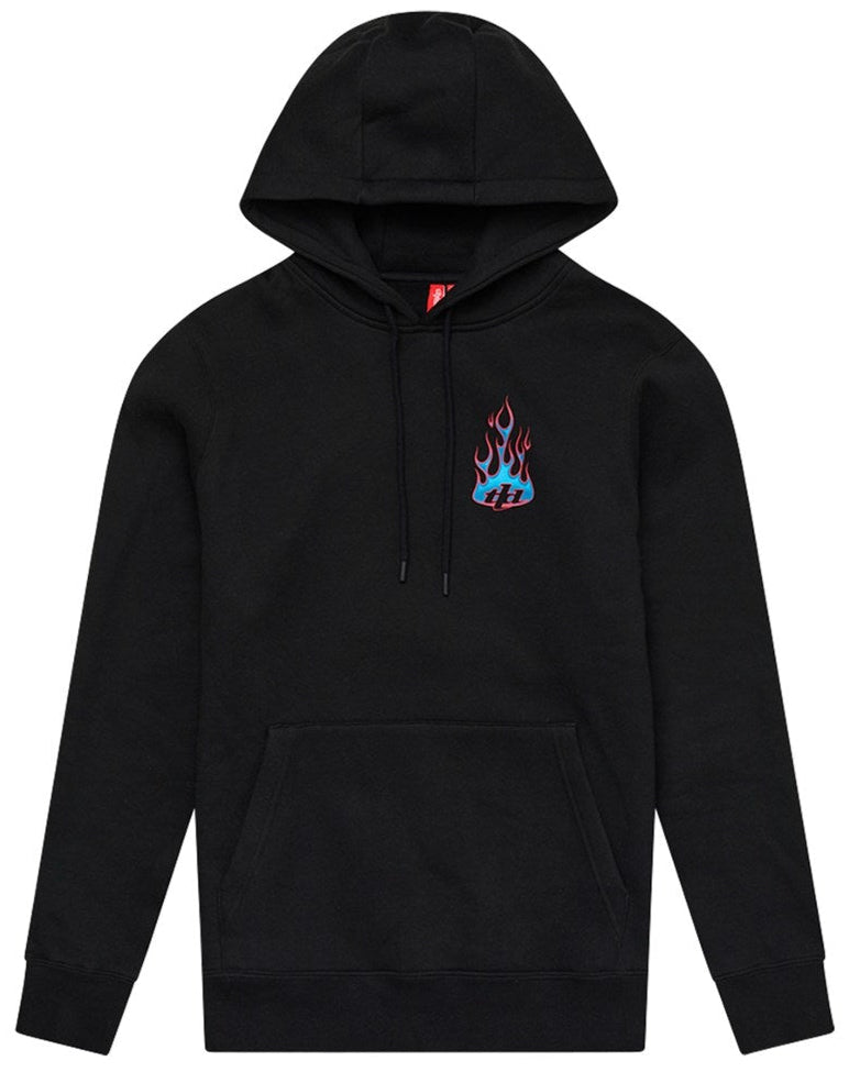 Troy Lee Designs PULLOVER HOODIE TORCHED BLACK FRONT