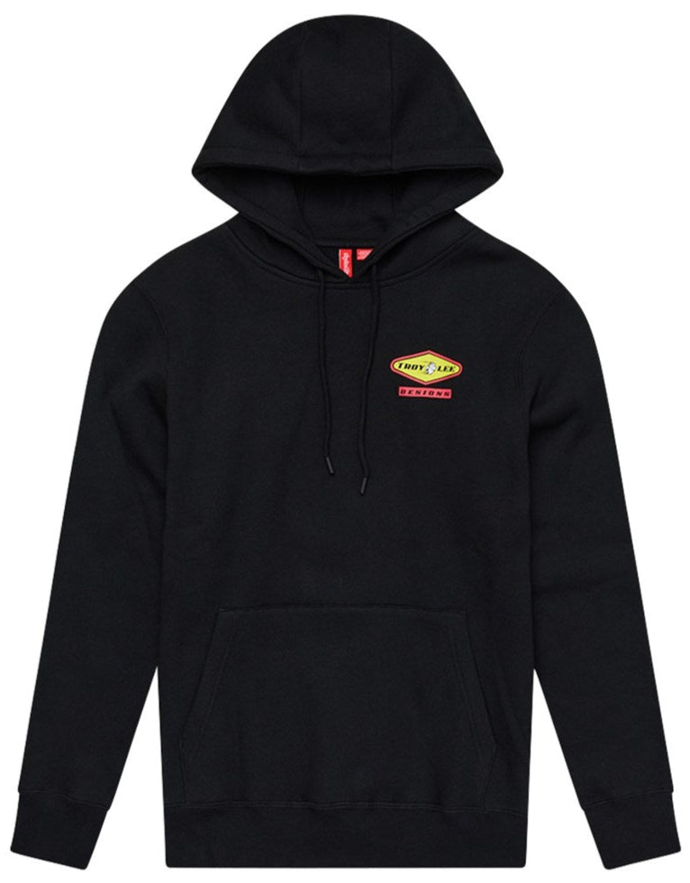 Troy Lee Designs PULLOVER HOODIE CARB BLACK FRONT