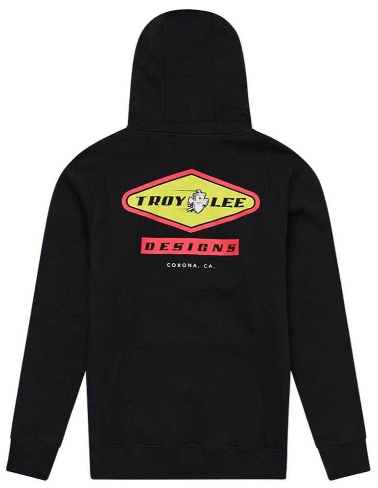 Troy Lee Designs PULLOVER HOODIE CARB BLACK BACK