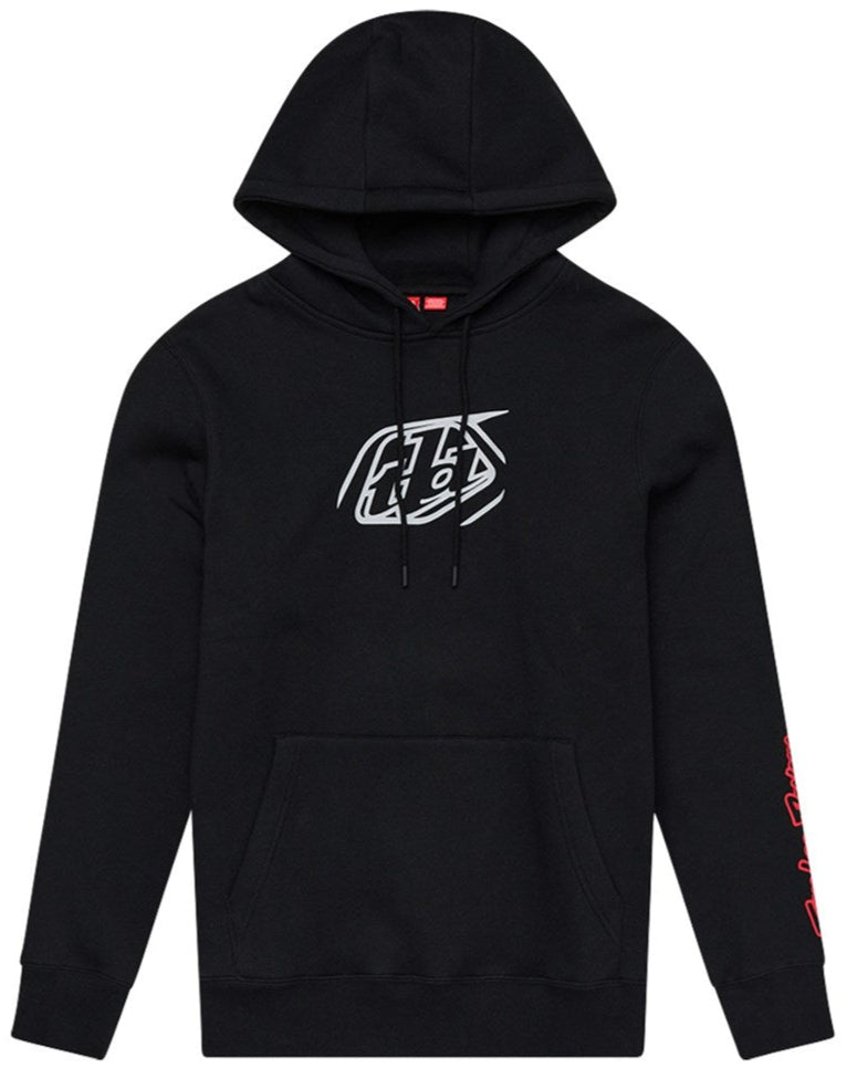 Troy Lee Designs PULLOVER HOODIE BADGE BLACK FRONT
