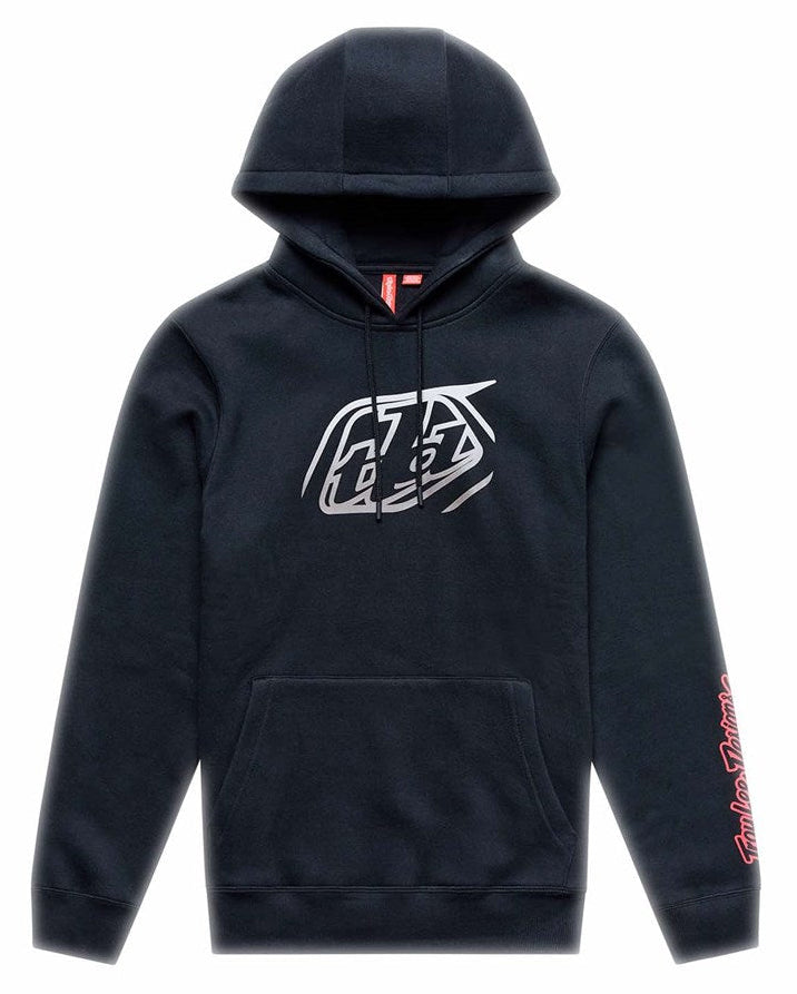 Troy Lee Designs Pullover Hoodie Badge Black / Grey FRONT