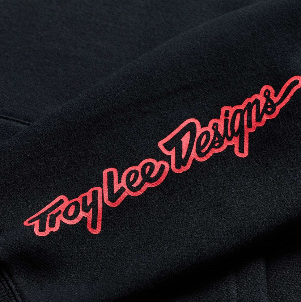 Troy Lee Designs Pullover Hoodie Badge Black / Grey DETAILS