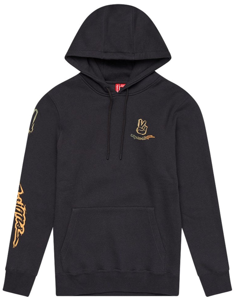 Troy Lee Designs PULLOVER HOODIE PEACE OUT CARBON FRONT
