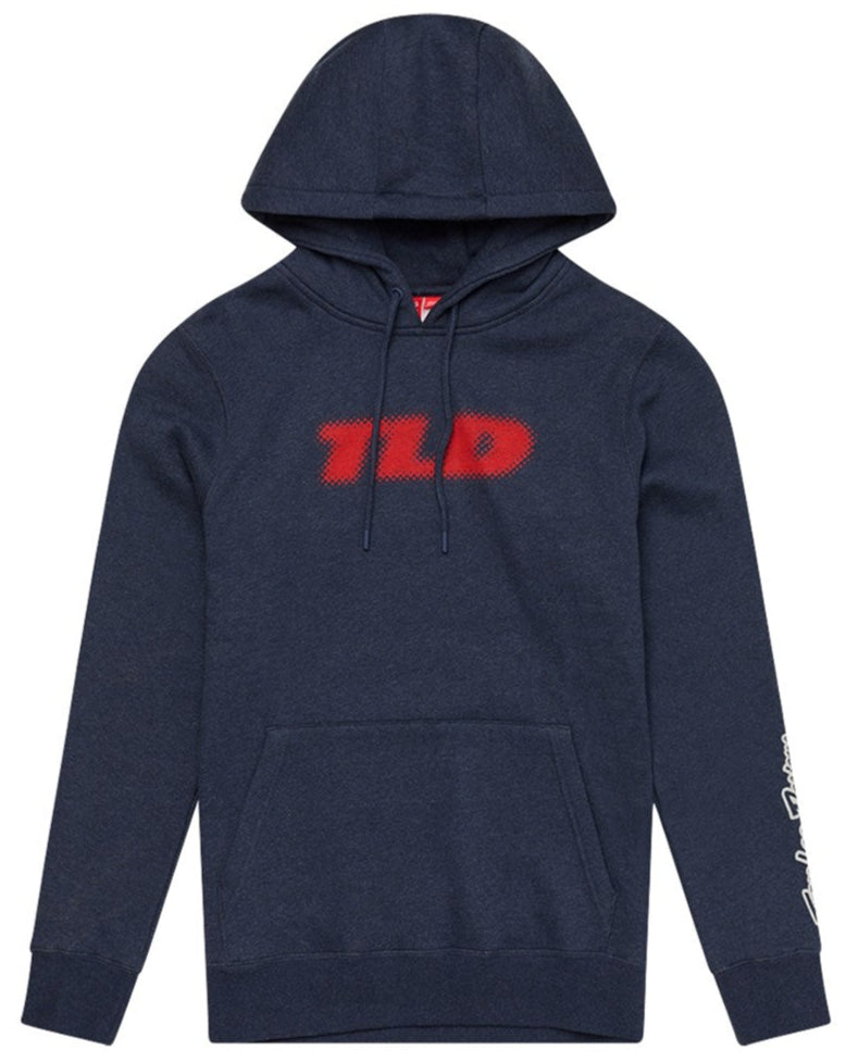 Troy Lee Designs PULLOVER HOODIE FADE OUT NAVY HEATHER FRONT