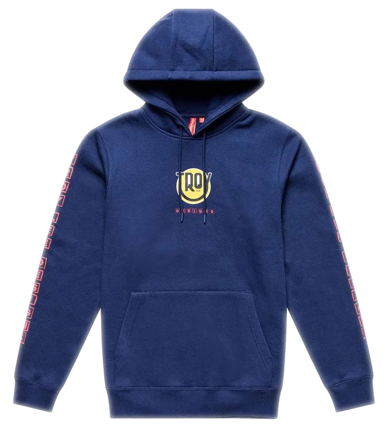 Troy Lee Designs Pullover Hoodie Happy Dayz Navy FRONT