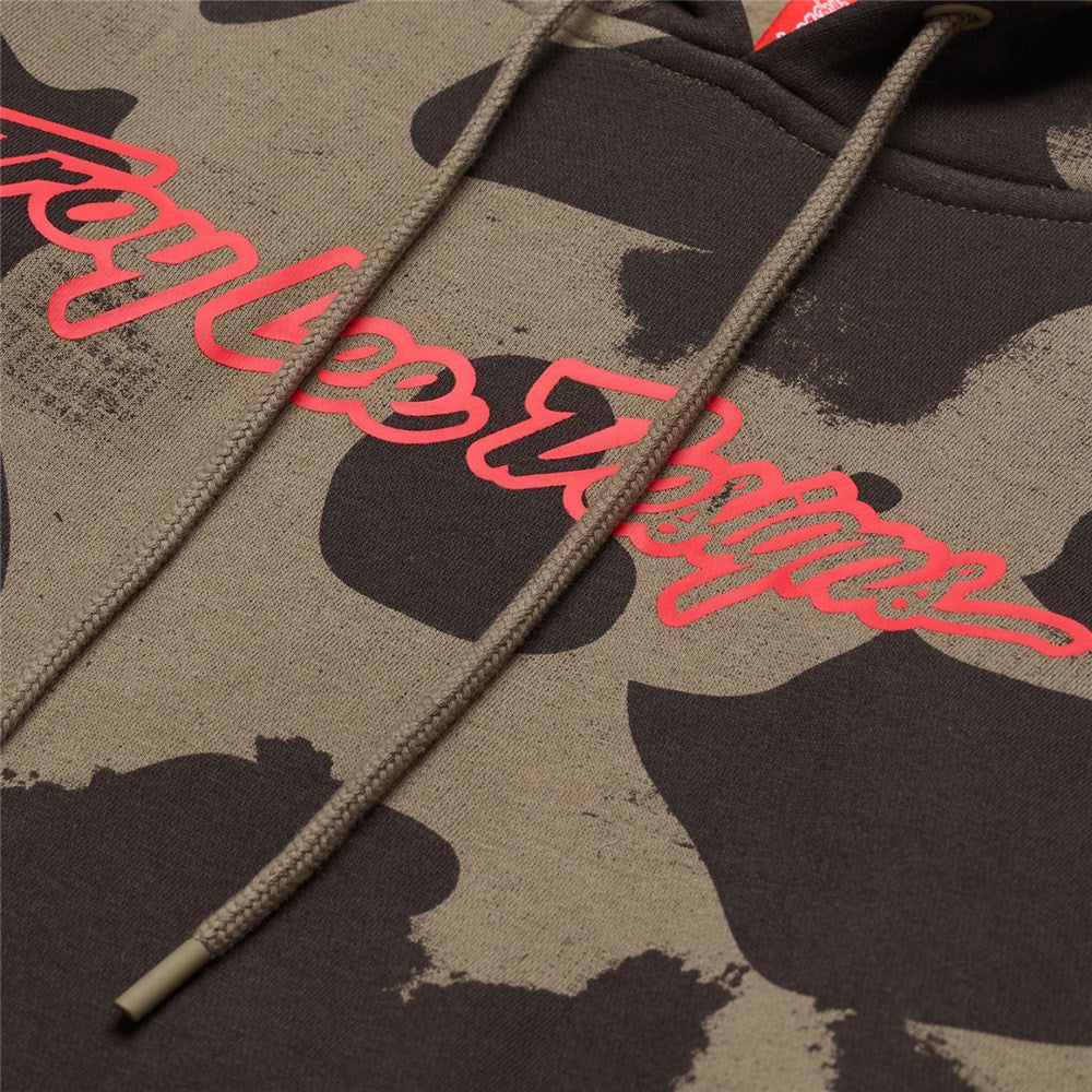 Troy Lee Designs PULLOVER HOODIE SIGNATURE OLIVE CAMO DETAILS