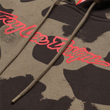 Troy Lee Designs PULLOVER HOODIE SIGNATURE OLIVE CAMO DETAILS